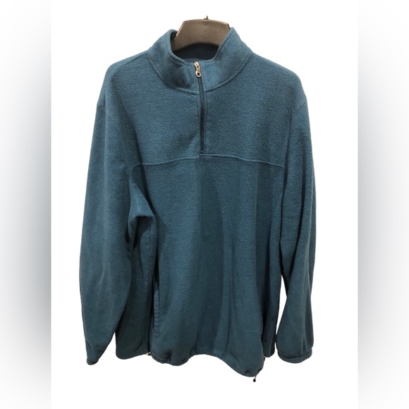 croft & barrow Other - Men’s 2XL Croft and Barrow Teal long sleeve partial zip collared sweatshirt